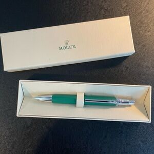 Rolex Emerald and Silver Writing Instrument
